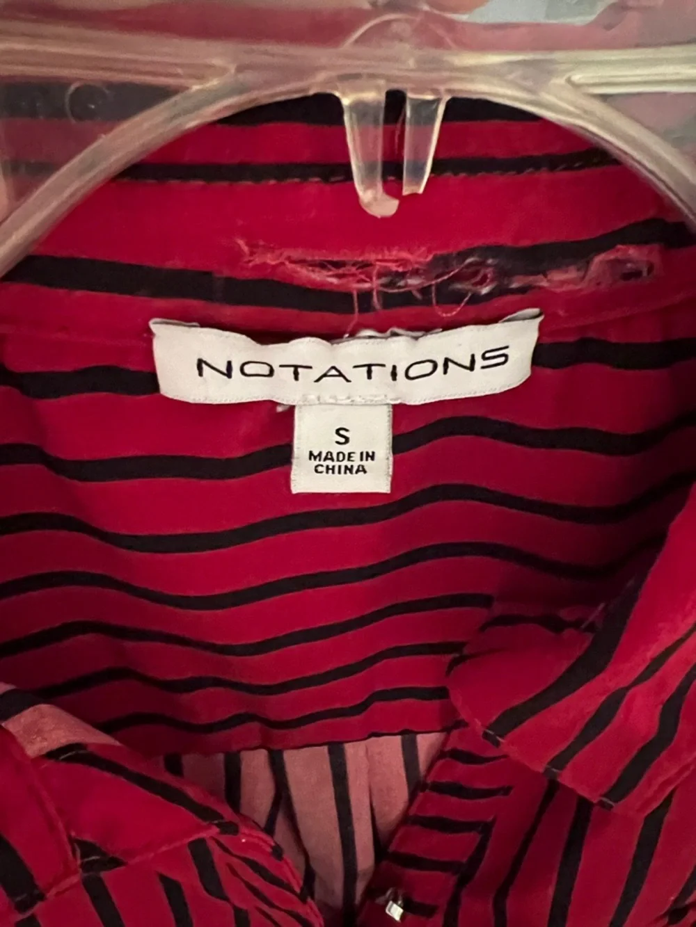 Notations Button-up Collared Blouse - Picture 6 of 6